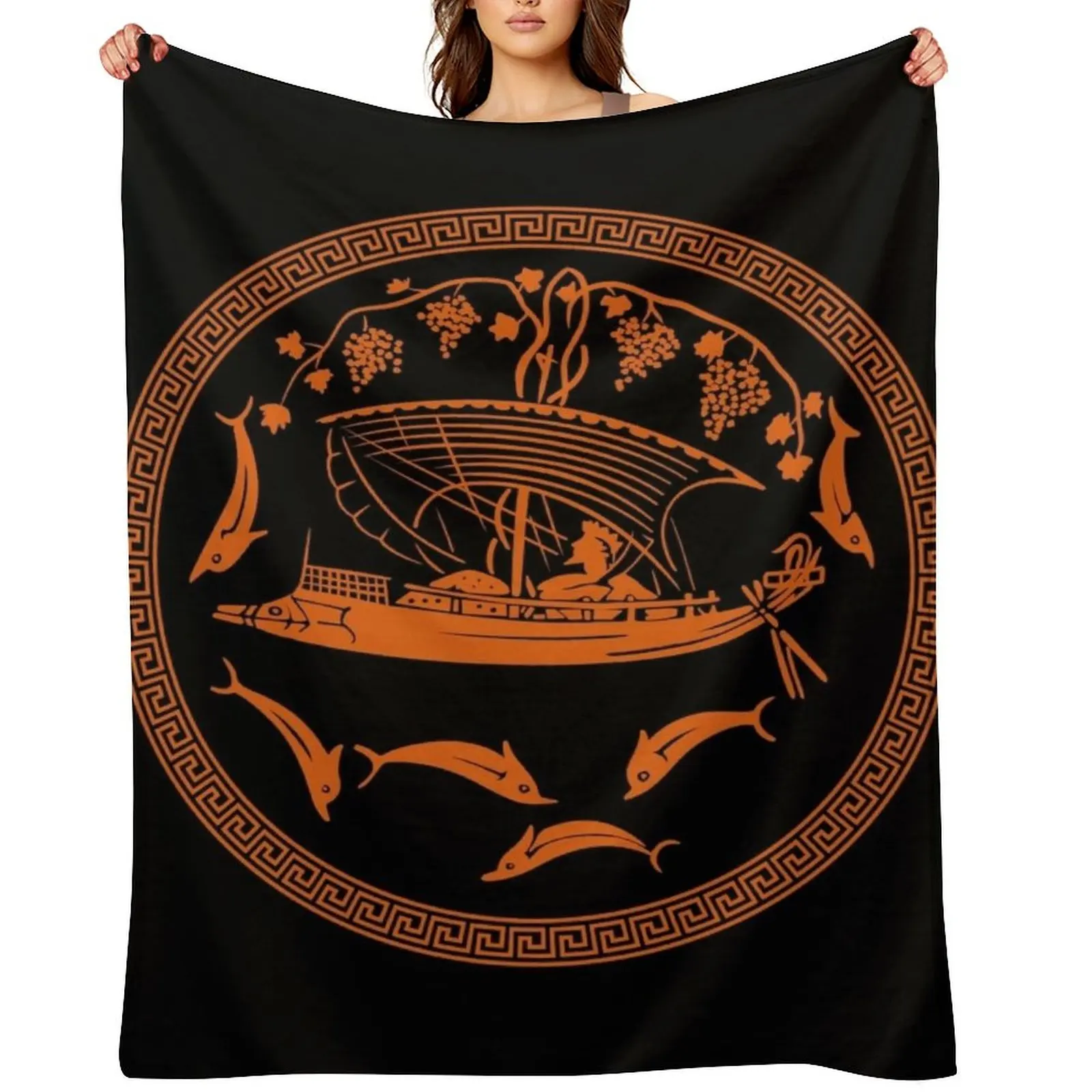 Dionysos Crossing the Sea Throw Blanket Hair Stuffeds Custom Giant Sofa Picnic Luxury Throw Blankets