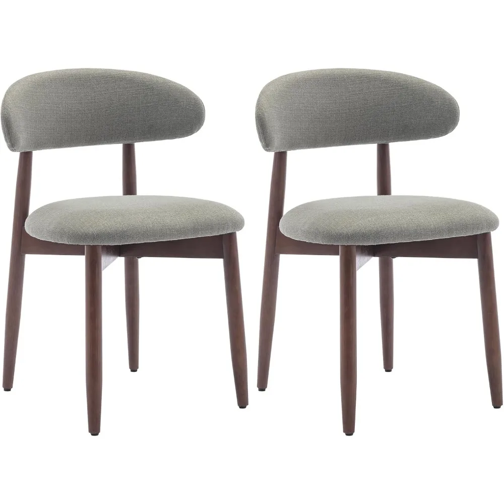 Fa- dining Szék állítsa bel 2, Koszerű Ablakszövet upholstered dining szoba fotel, Parasztház konyhai Pöffeszkedés Szék vel Cipőnyelv Dugó