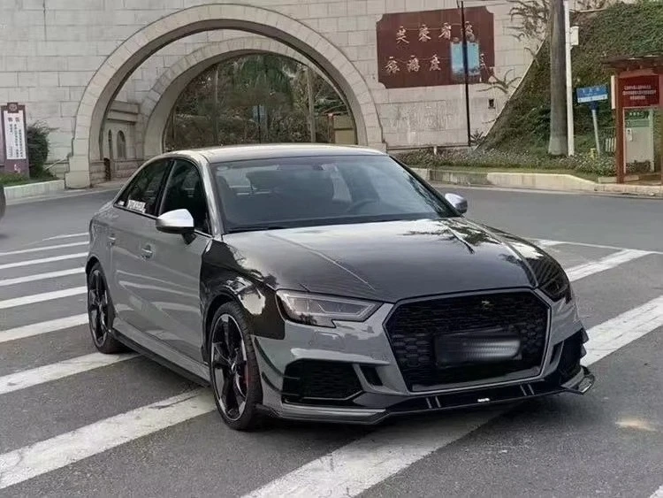 RS3 2017-19-Fit Premium Aero Dry Carbon Fiber Front Bumper Lip