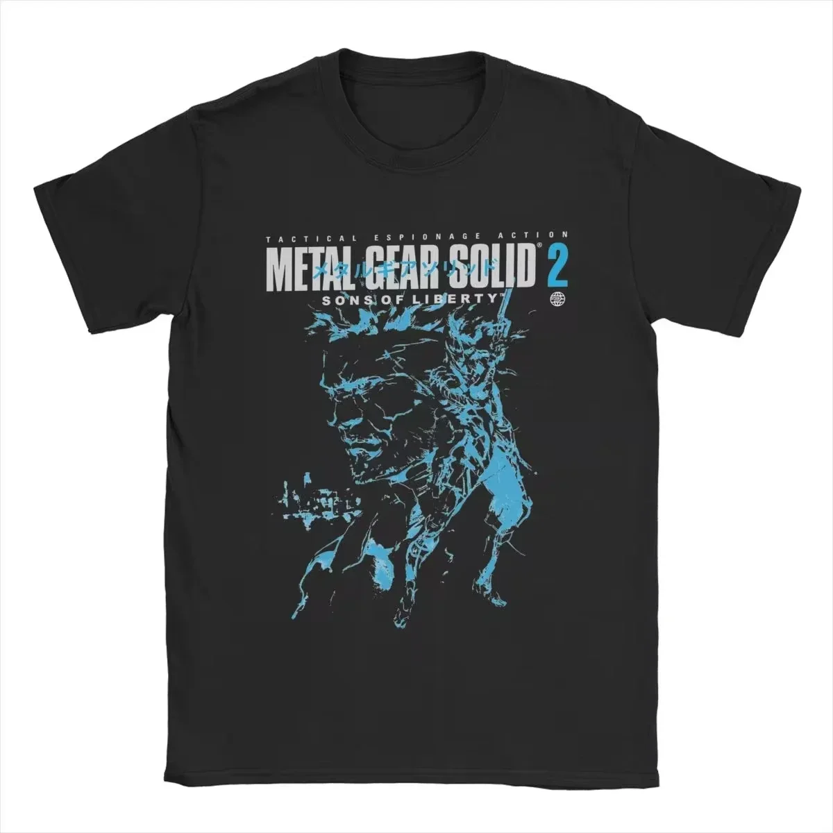 Hipster MGS2 Snake And Raiden Metal Gear Solid T-Shirt Men Women Pure Cotton T Shirts Short Sleeve Tees Unique Clothes Clothing