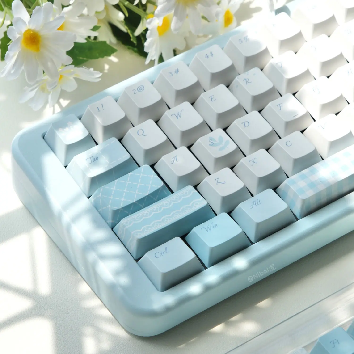 

Keycap SO & Original Height PBT Material Sublimation Simple Elegant Fresh Cross Keycap