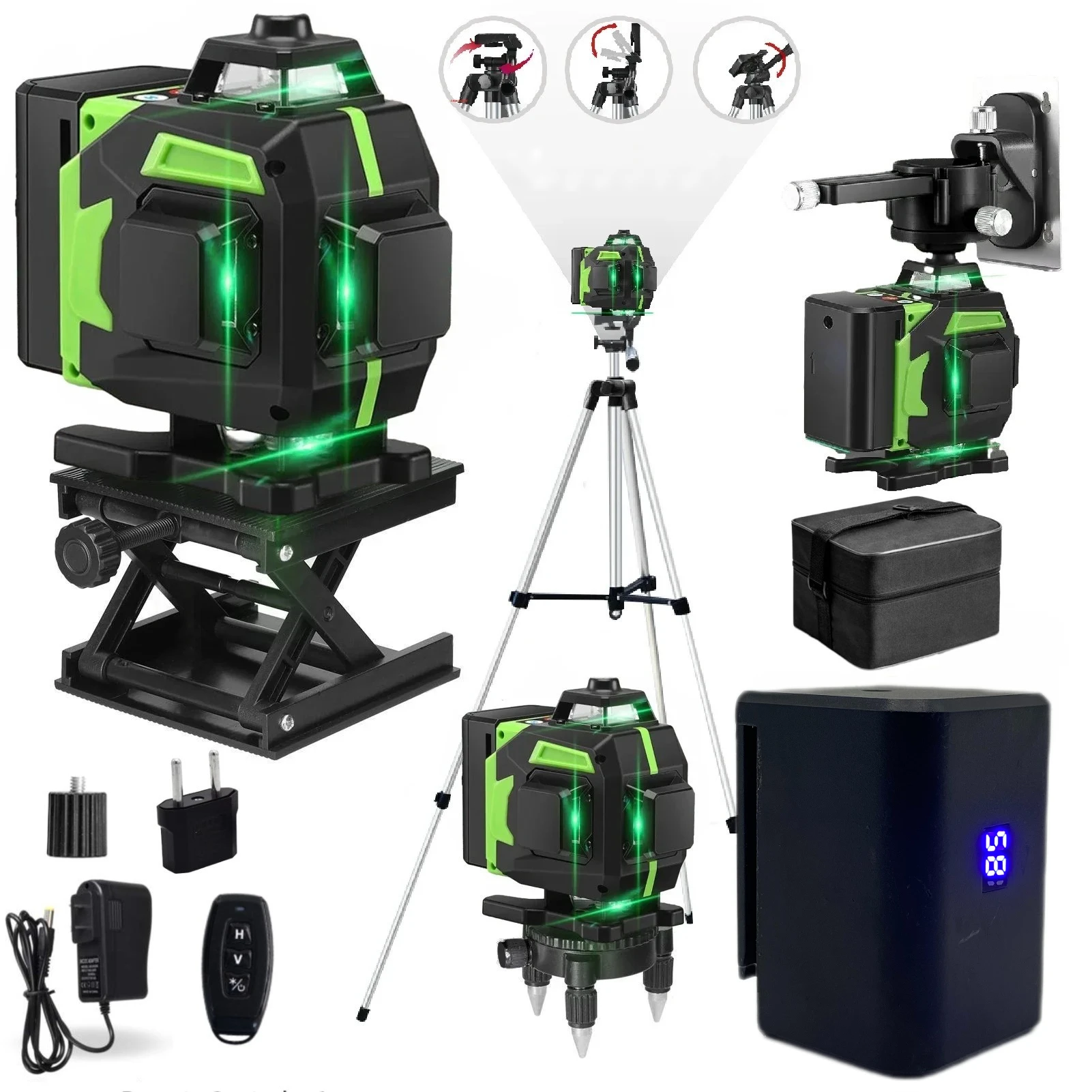 

tripod/New Upgrade Large battery 16 Lines Laser Level nivel a laser profissional Laser Level mini Building level tool