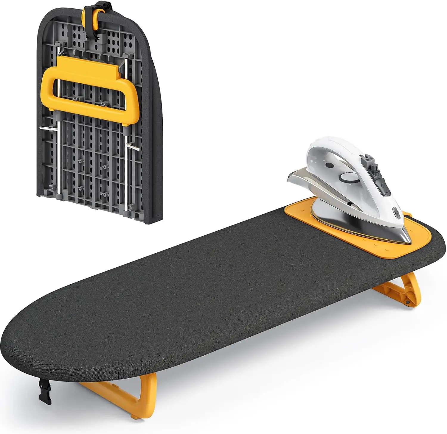 

Компактная складная гладильная доска с термостойким ковриком, портативная для путешествий и общежитий, 12x32, черная