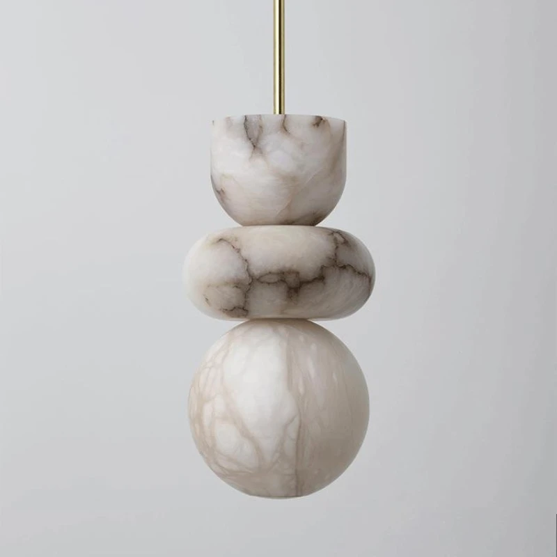 Italian Minimalist Bedroom Headboard Pendant Light Marble Design Led Lamps for Living Room Decor Dining Table Lighting Fixtures