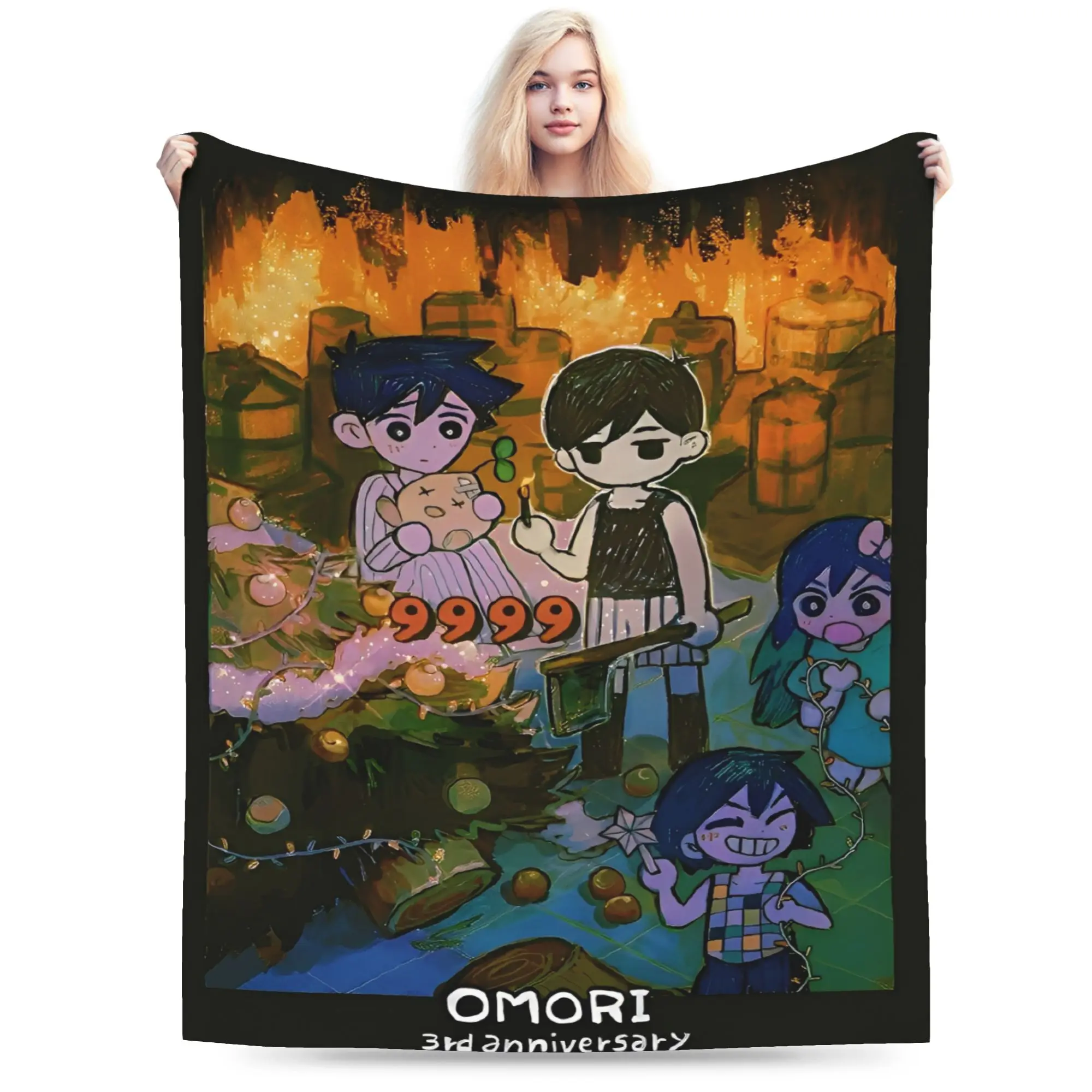 Basil Sunny Omori Game Blanket Quality Warm Soft  Throw Blanket Winter Decorative Outdoor Novelty Bedspread