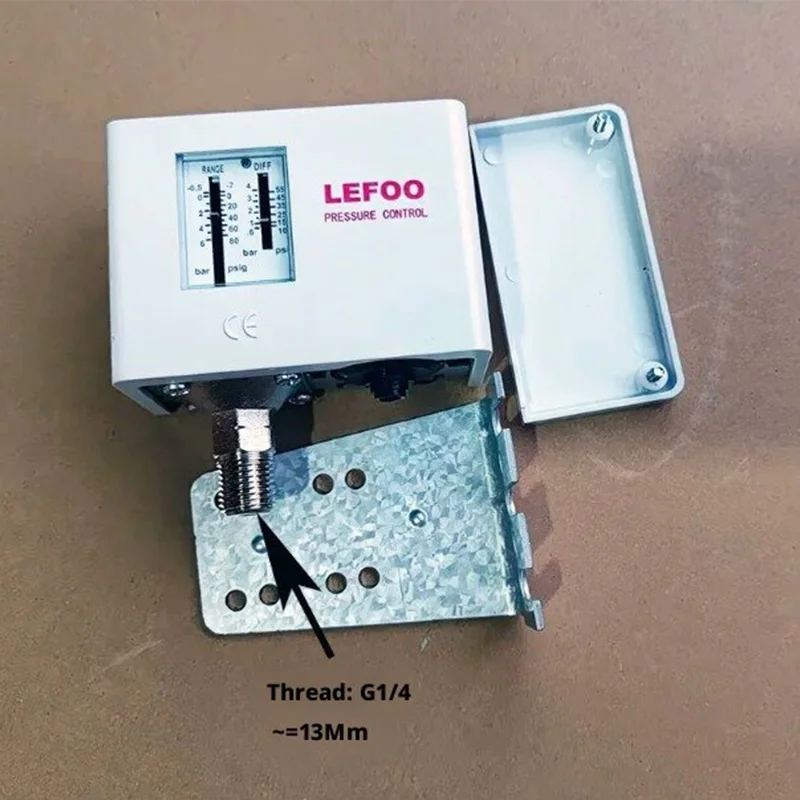 Original LEFOO LF55 2-42bar Automatic Pressure Switch Controller Mechanical Pneumatic Pump Refrigeration Switch