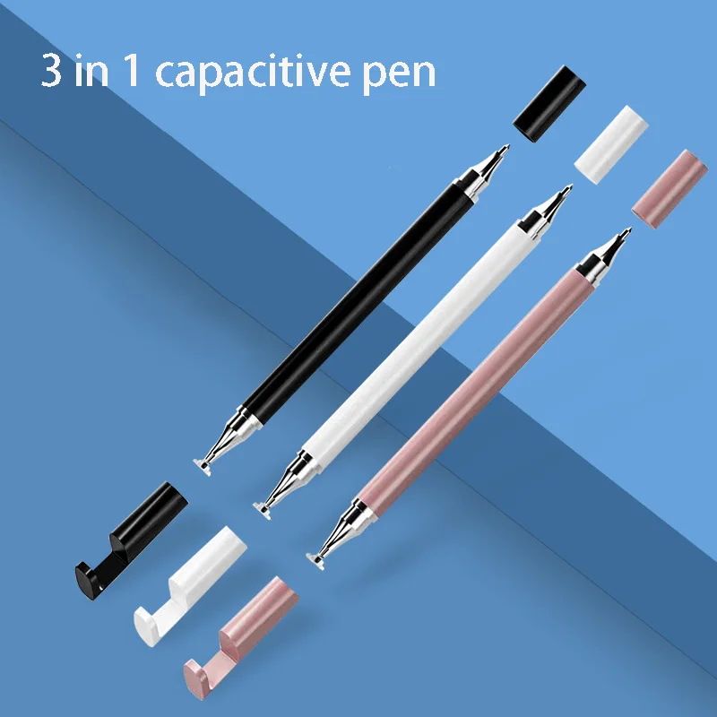 

3 in 1 Multi-function Stylus Pen For iPhone Pad Tablet Smart Phone Android Touch Screen Capacitive Pen Drawing Pen Accessories