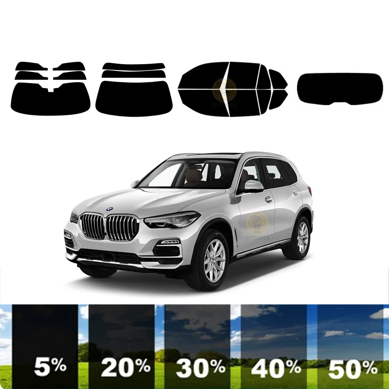 precut Removable Window Tint Film For Car 100% UVR 5%-35%VLT Heat Insulation Carbon ﻿For BMW X5 4 DR SUV 2019-2024