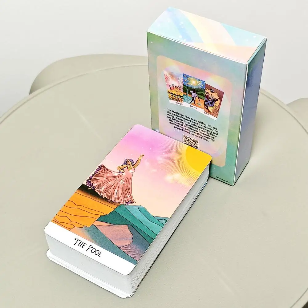 

Mystic Soul Tarot 78 Pcs Cards, Vibrant Colors Throughout The Deck, To Uplift The Energy of The Reader 10.3*6cm
