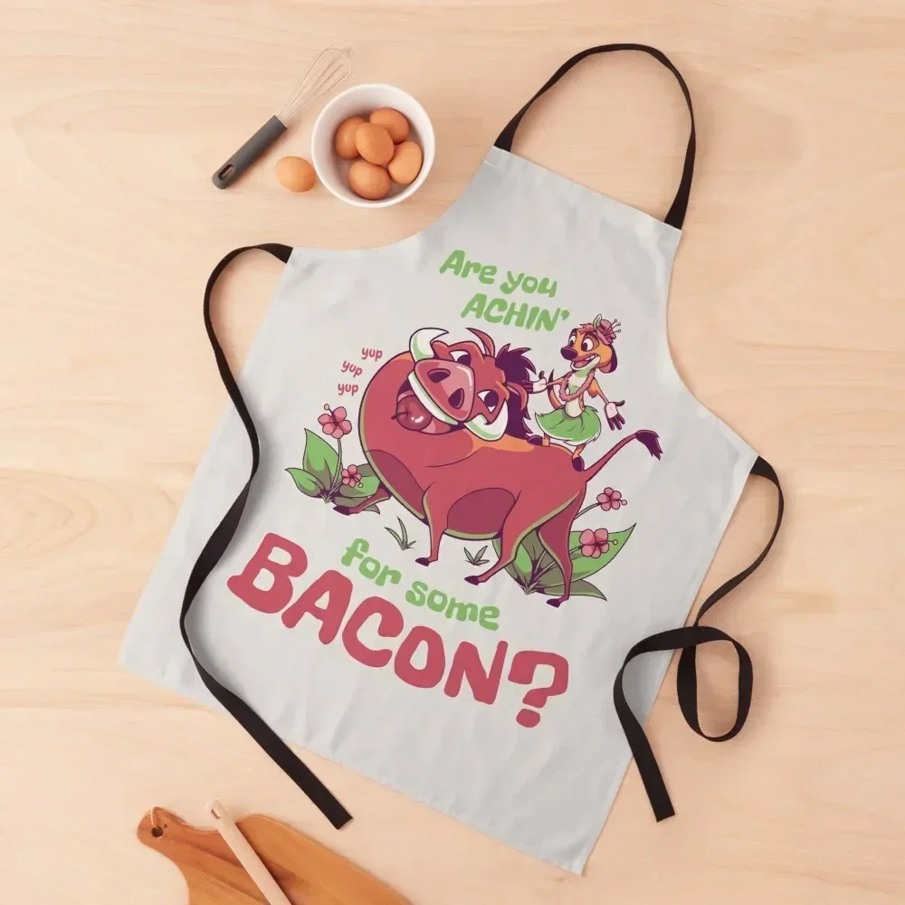 

Are You Achin for Some Bacon // 90s Kid, Cartoon, Meerkat and Warthog Apron Kitchens Accessories Manicurists Apron