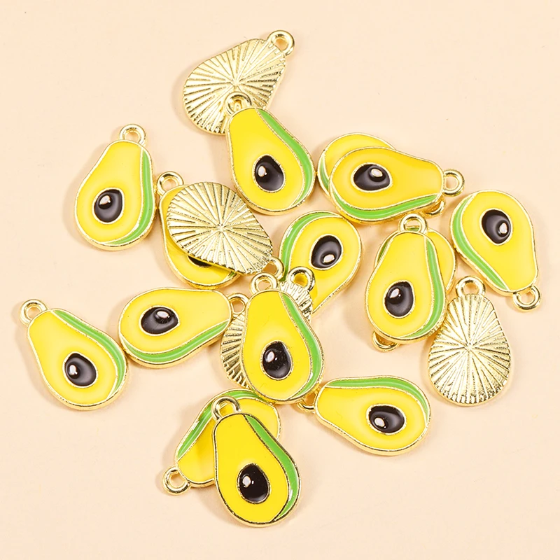 10Pcs Enamel Orange Charms for DIY Jewelry Making