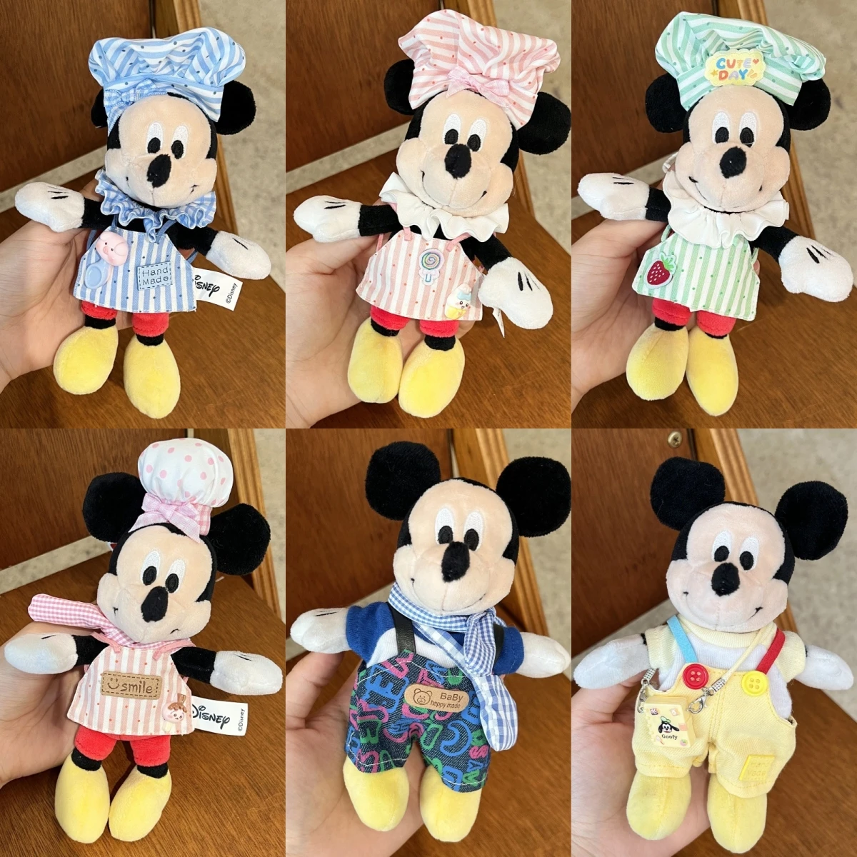 

Cartoon Mickey Mouse Plush Pendant Toy Cute Chef Mouse Stuffed Doll Keychain Bag Accessories Decor Kids Xmas Birthday Gift