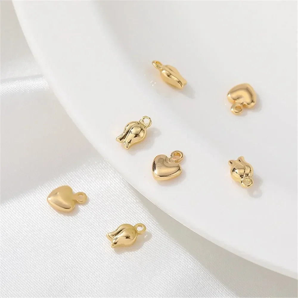 14K goud beklede perzikbloesem knop staart ketting verlengketting hanger handgemaakte diy armband ketting sieraden accessoires L363