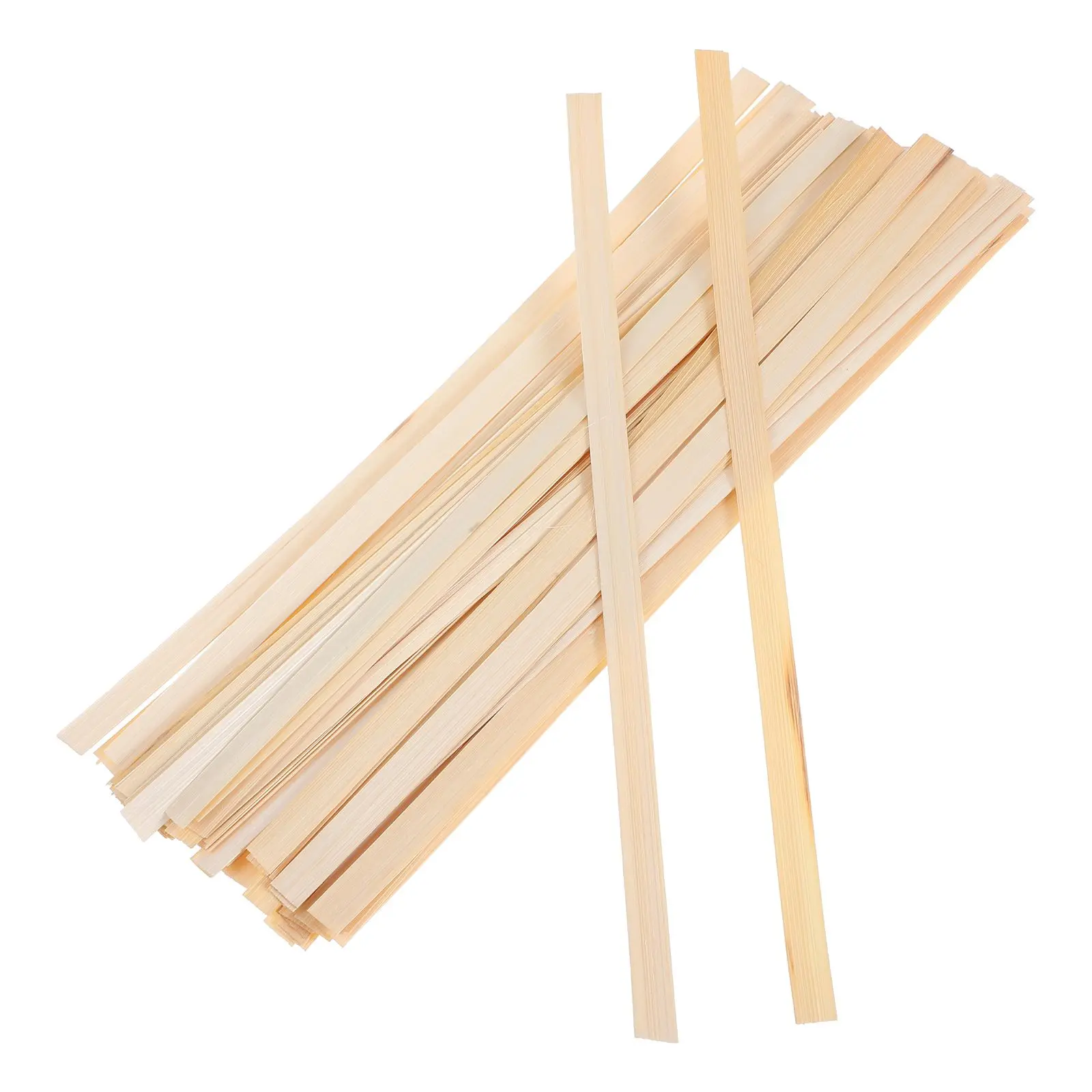 

50 PCS Bamboo Weaving Material Bag DIY Hand Fans Wood Sticks for Crafts Repair Handmade