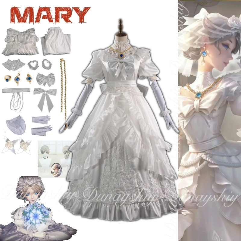Identity V Game Mary Bloody Queen One Персонаж Survivor Tracing Back Series The Обещанный день Косплей Костюм Игра Полный костюм