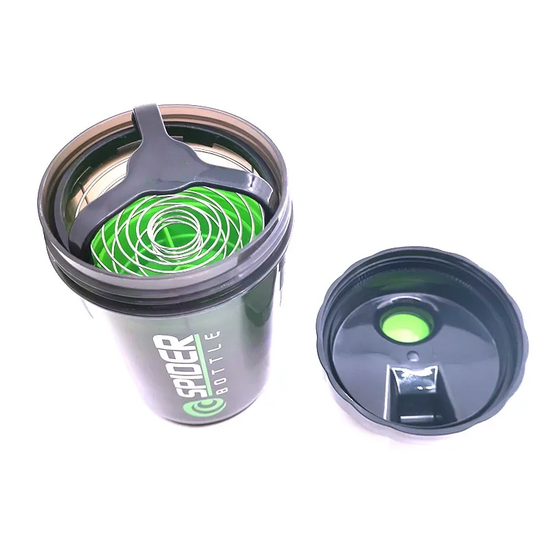 3 طبقات شاكر زجاجة البروتين مسحوق هزة كوب سعة كبيرة زجاجة مياه بلاستيكية خلط كوب بناء الجسم ممارسة زجاجة