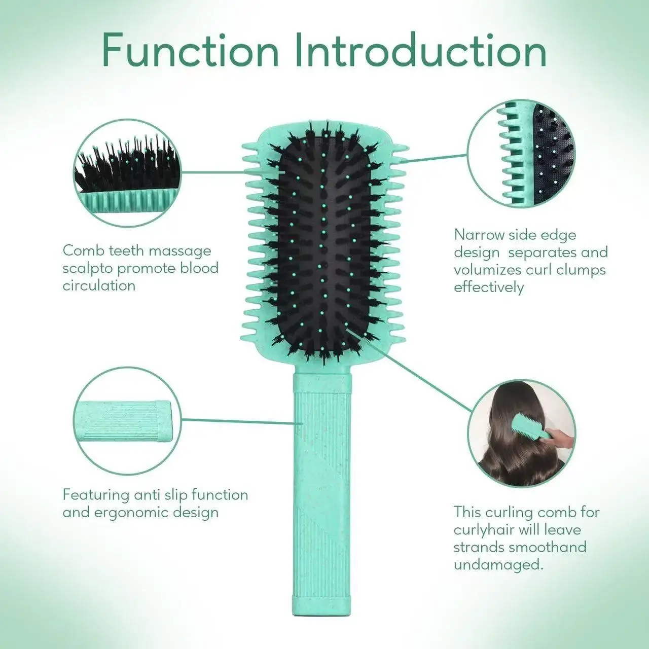 Curly Hair Brush Defining, Volume Brush for Curly Hair, Curl Defining Brush, Shaping and Styling Women's Curls