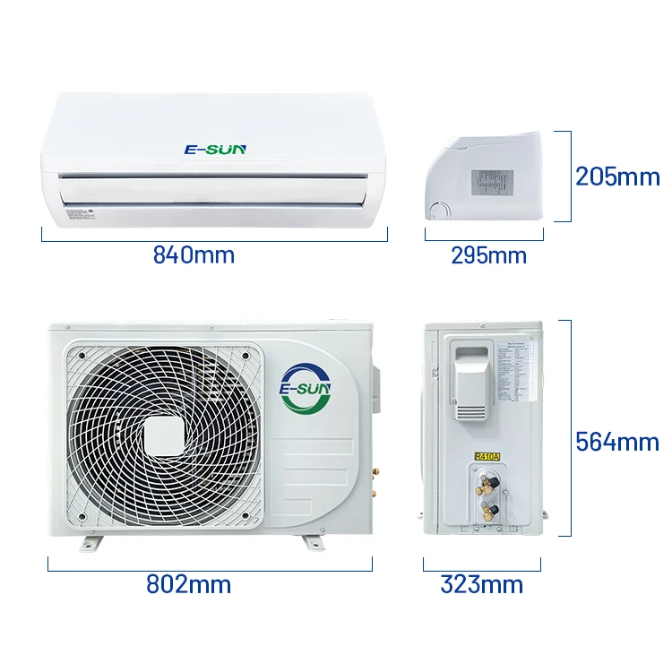

Уникальный солнечный кондиционер Esun 24000 Btu с разделением для очистителя для портативного большого Wi-Fi 48 В, тихая панель, лучшая батарея для воздуха