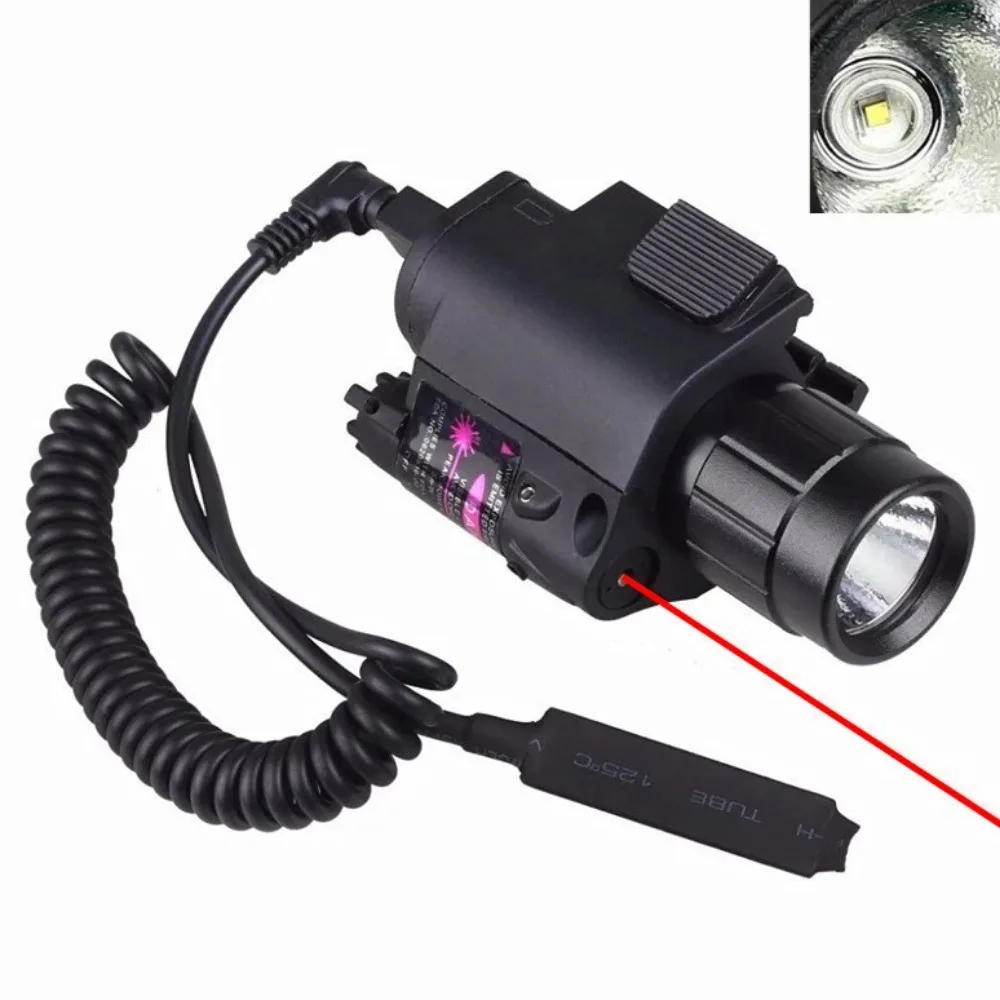 800 لومينز التكتيكية M6 مصباح ليد جيب كومبو الأحمر مسدس ليزر كشاف ضوء الملحقات صالح 20 مللي متر السكك الحديدية للصيد في الهواء الطلق #1