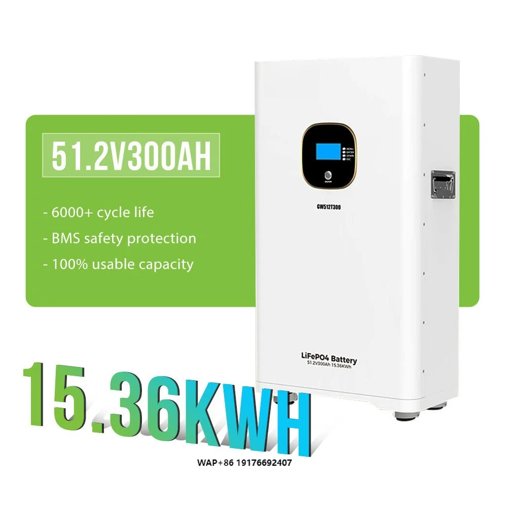 51.2V 15KWh 20KWH 30KWh Lifepo4 Lithium Solar Battery 280Ah 300Ah Lithium Ion Battery Pack Home Energy Storage IP65 Stackable