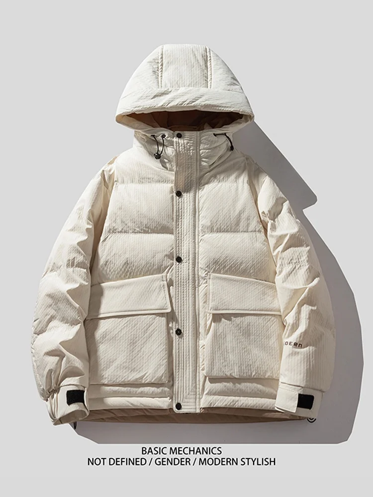 

Утепленная зимняя куртка-пуховик оверсайз с капюшоном для пар, молодежный бренд, теплая верхняя одежда