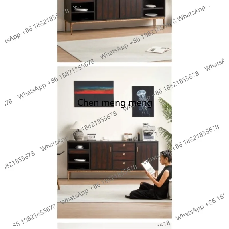 

Nordic medieval retro expression solid wood dining edge, porch locker