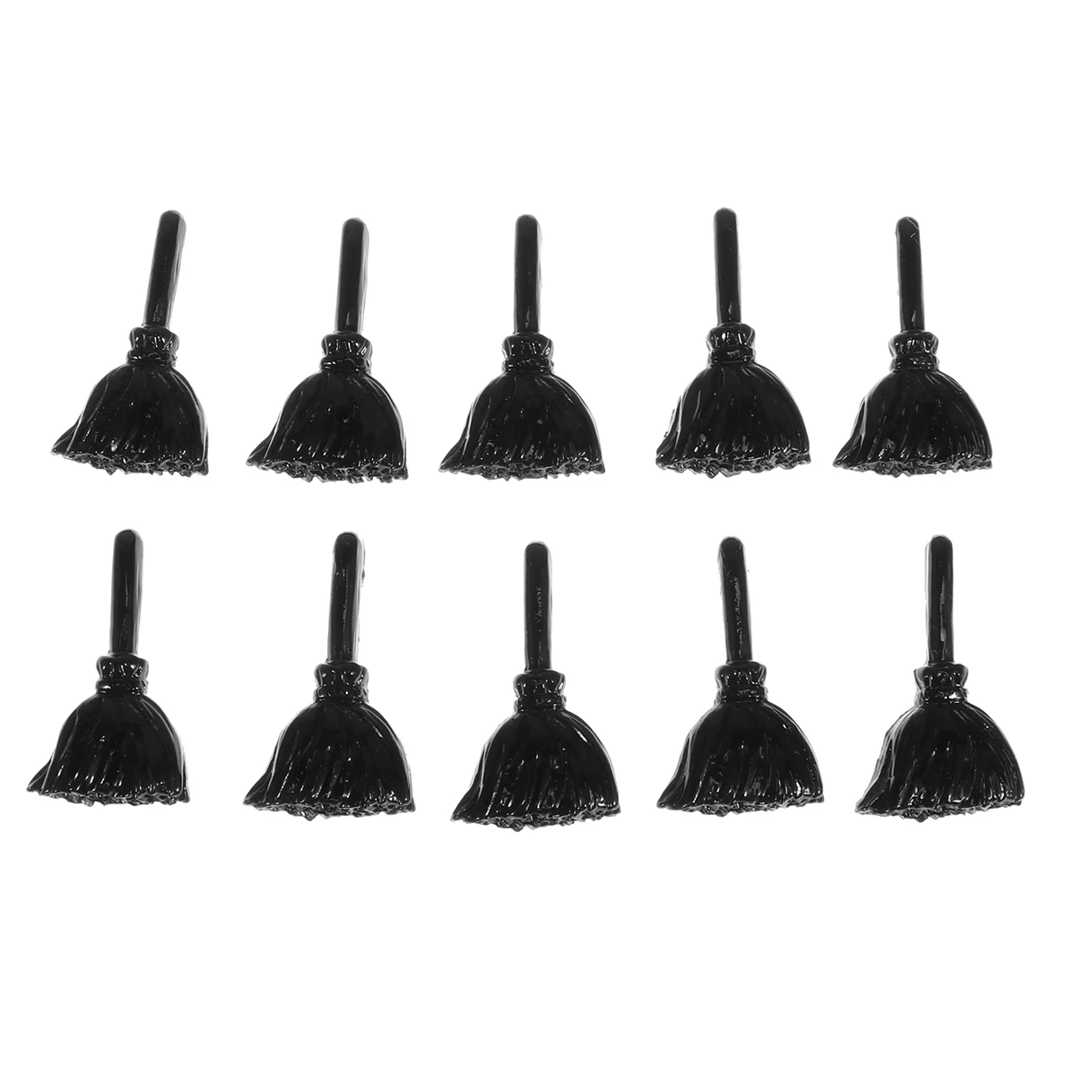 

10 Pcs Resin Accessories Craft Making Halloween Decor Broom DIY Jewelry Parts Lightweight Durable Glossy Reusable Abrasion