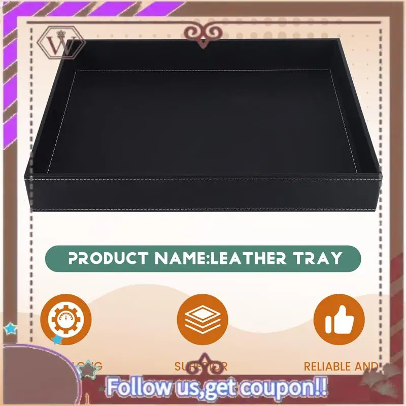 

ABBG-PU Leather Valet Tray Organizer,Catchall Tray Decorative Desktop Storage Organizer Tray For Change, Coin,Key,Phone