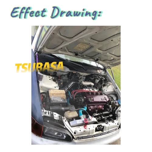 Imagen 2 del producto Puntales de capó para Honda Civic 5th EG EH EJ 1991-1995, soportes de elevación de capó delantero, amortiguadores, varilla de pistón, accesorios de resorte Verin