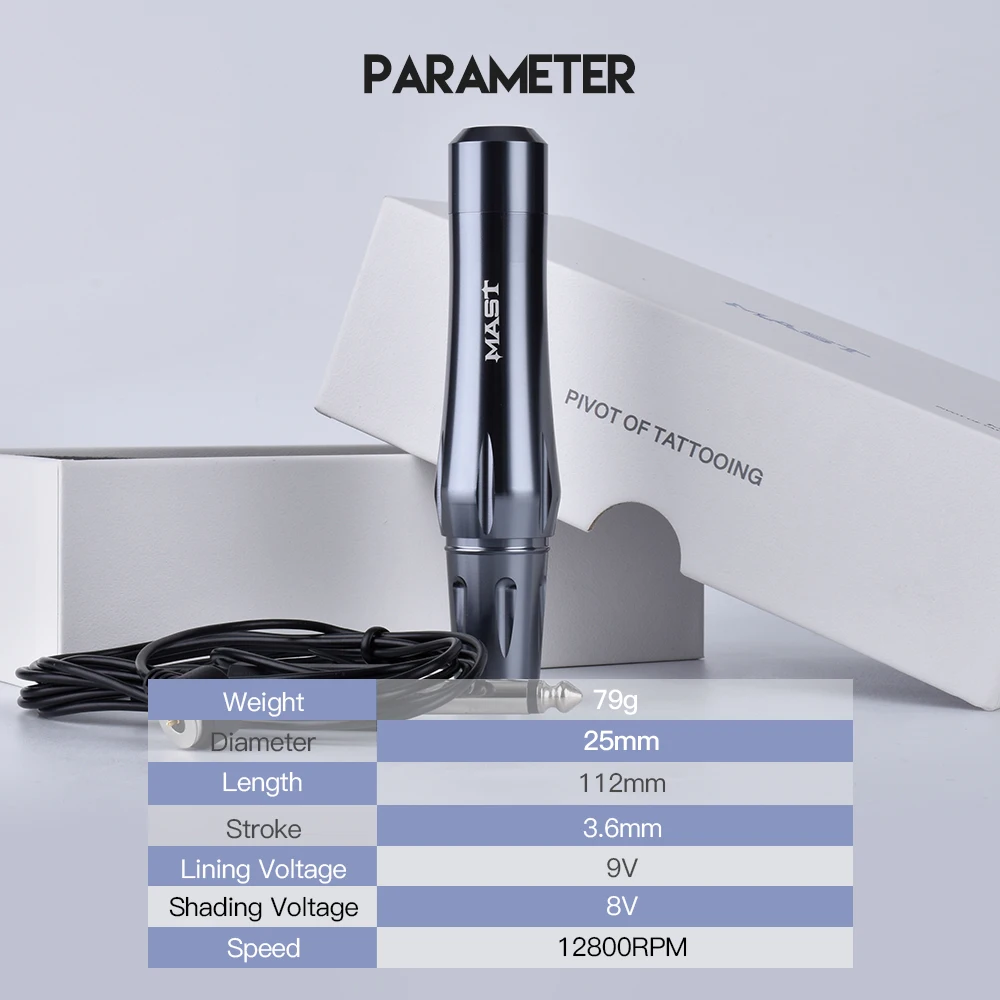 Wholesale Mast P30 Permanent Make up Pen Tattoo Kit with Quality Power Pack MAST HALO  and Mast Pro Cartridge Needles view 6
