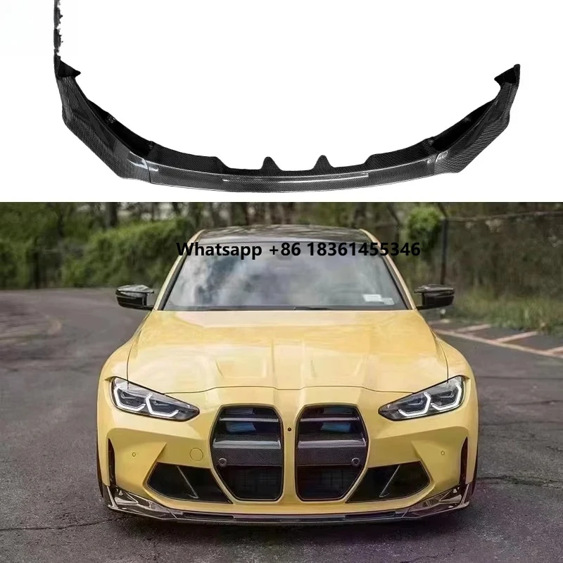 

G80 M3 G82 M4 Modified Front Bumper Lip Spoiler Conversion Body KitReal Carbon Fiber V Style Front Sp Front Lips