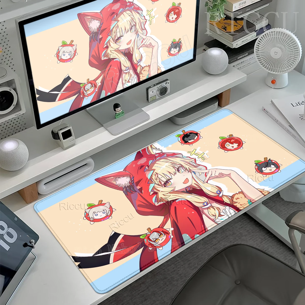 Tapis de souris Arknights Endfield Rossi, grand tapis antidérapant, tapis de clavier Kawaii Anime, tapis de clavier pour Gamer, tapis en caoutchouc Lockedge