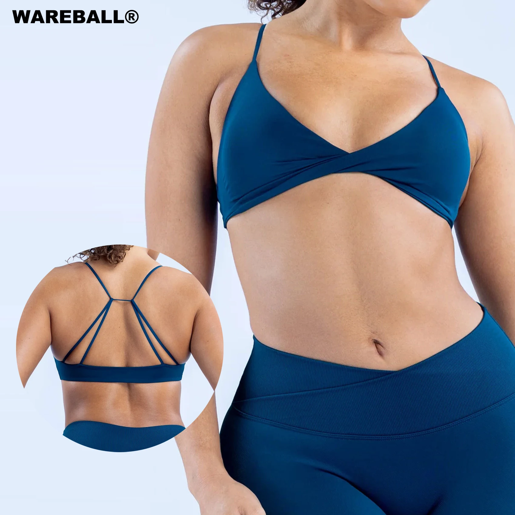 Спортивный бюстгальтер WAREBALL Vision Twist Front с высокой степенью поддержки для женщин, бесшовный, с эффектом пуш-ап, для фитнеса, йоги и тренировок