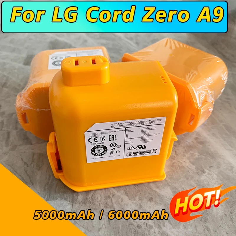 Upgraded Version, Powerful Battery Life, Safe and Stable, Plug and Play for LG A9 Vacuum Cleaner Battery, A9Plus, A905 A906 A907