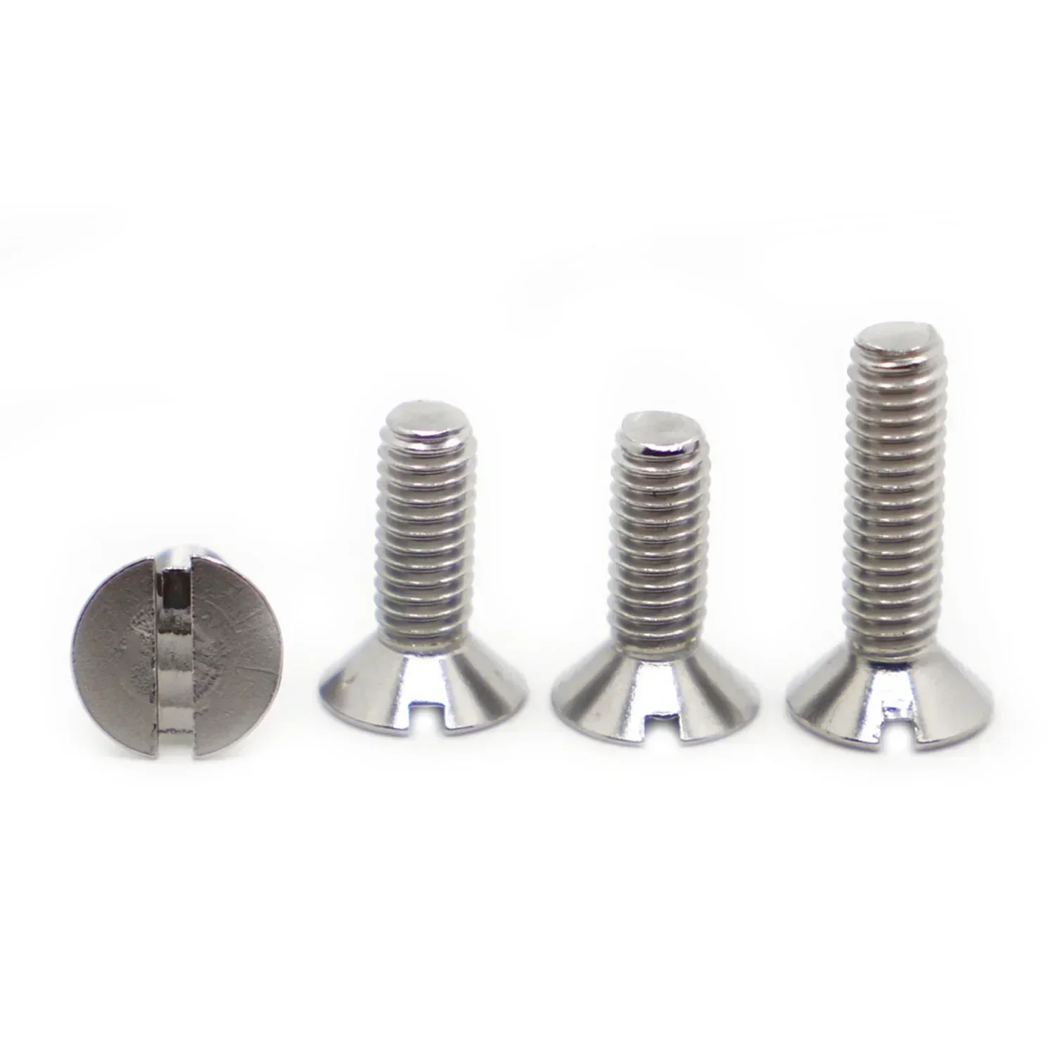 5-20pcs M1.6 M2 M2.5 M3 M4 M5 M6 304 Stainless Steel Metric Threaded Slotted Flat Countersunk Screw Bolt Gb68