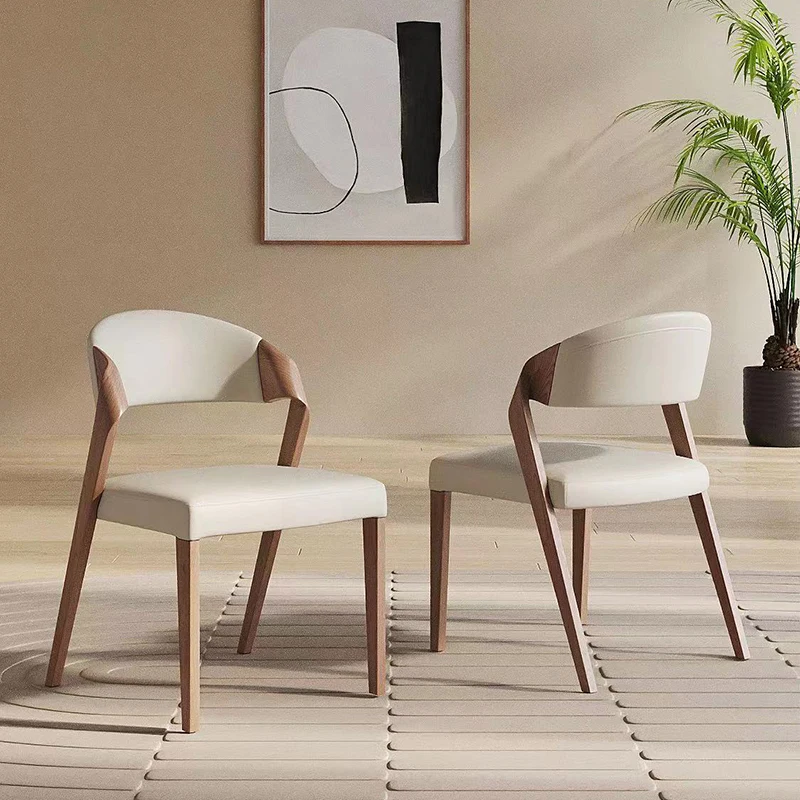 

Upholstered Modern Dining Chairs Black White Wooden Kitchen Dining Chair Luxury Comfortable Silla Comedor Luxury Home Furniture