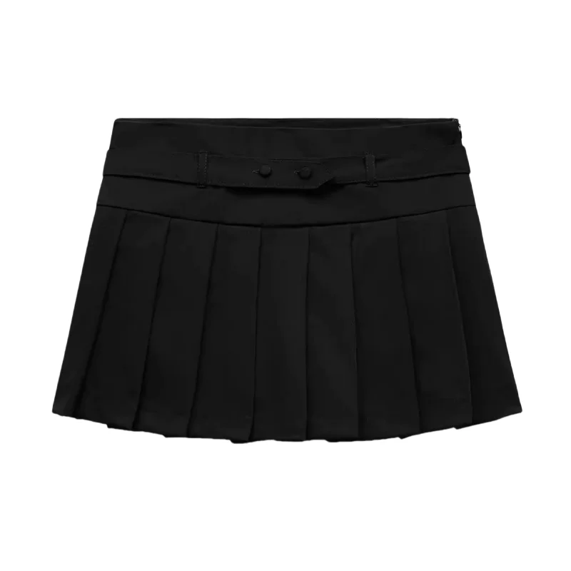 

Comfortable Wide Pleat ort Skirt New Autumn Winter Women's mid Waist Casual Versatile Faionable Commute Sle A-Line Skirt