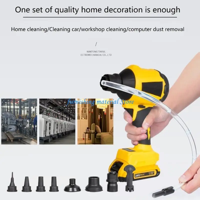 

Y5GD Small Cordless Dust Blower Air Blower With Adjustable Speed LED Light