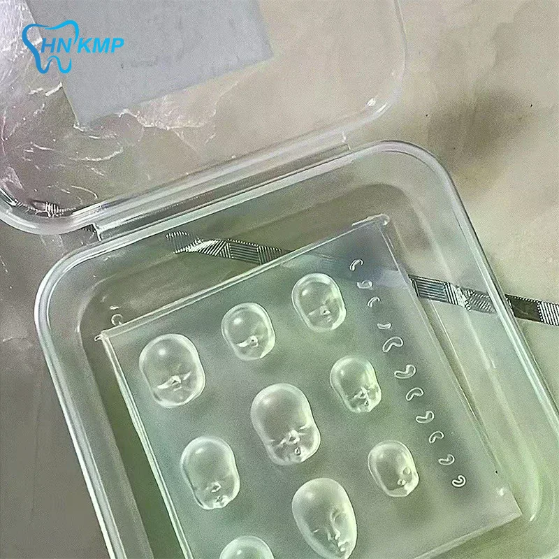 Cartoon Human Face Doll 3D Silicone Nail Mold Hand Engraving Art Decorations Fashion Manicure Accessory No Stick Cute