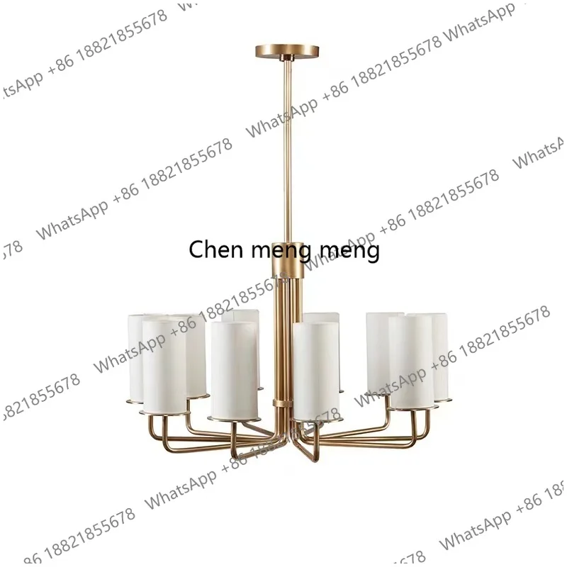

American home living room decorative chandelier bronze dining room new Chinese all copper