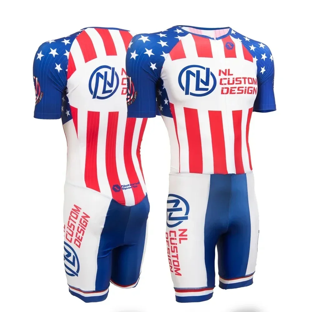 Nl Custom Junk Racing Suit Triathlon Men Inline Speedsuit Roller Skate Skinsuit Kit Fast Skating Clothing One Piece No Cushion