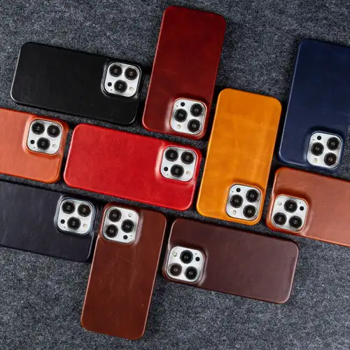 For Case Iphone 16 Pro Max Cases Oil Wax Luxury Genuine Leather Cover for Iphone 17 16 15 14 13 XS Max X 8 Plus Phone Shell Capa - Image 3