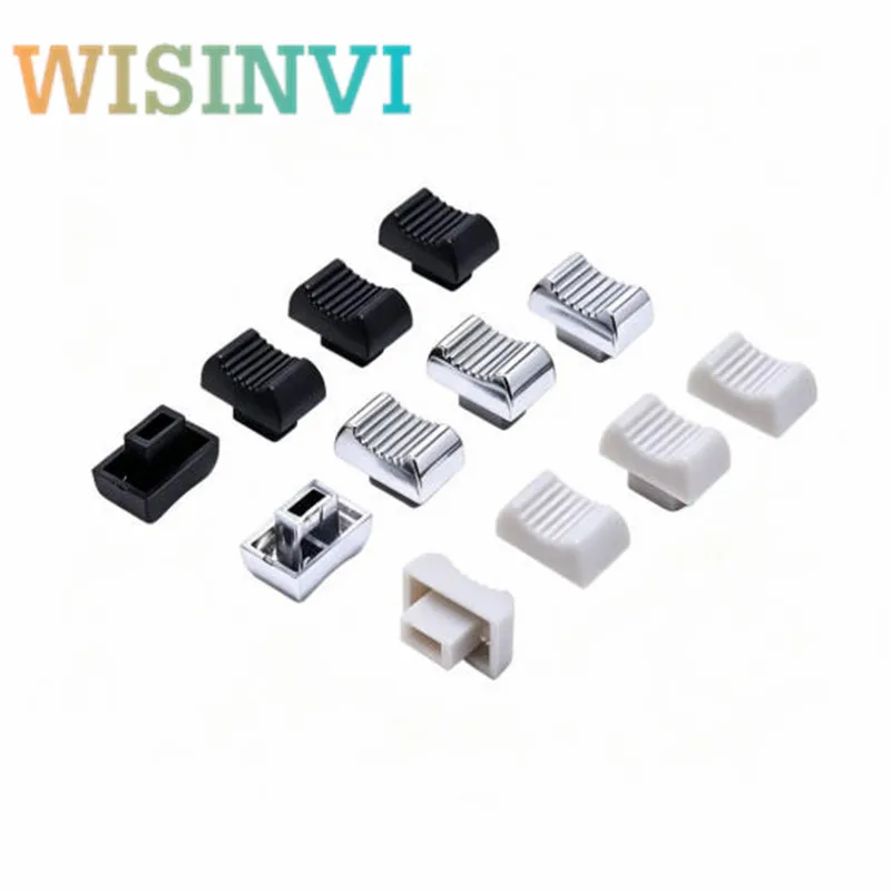 20PCS 13x8x9mm Fader Knob 4mm Hole Slide Potentiometer Cap Audio Mixer DJ Console Desk Light Control Slider Push Rod Plastic cap