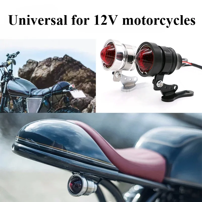 

1PCS Retro Universal Cafe Racer Brake Stop Lamp Vintage Taillight Motorcycle Street Bike Tail Light For Harley Sportster XL