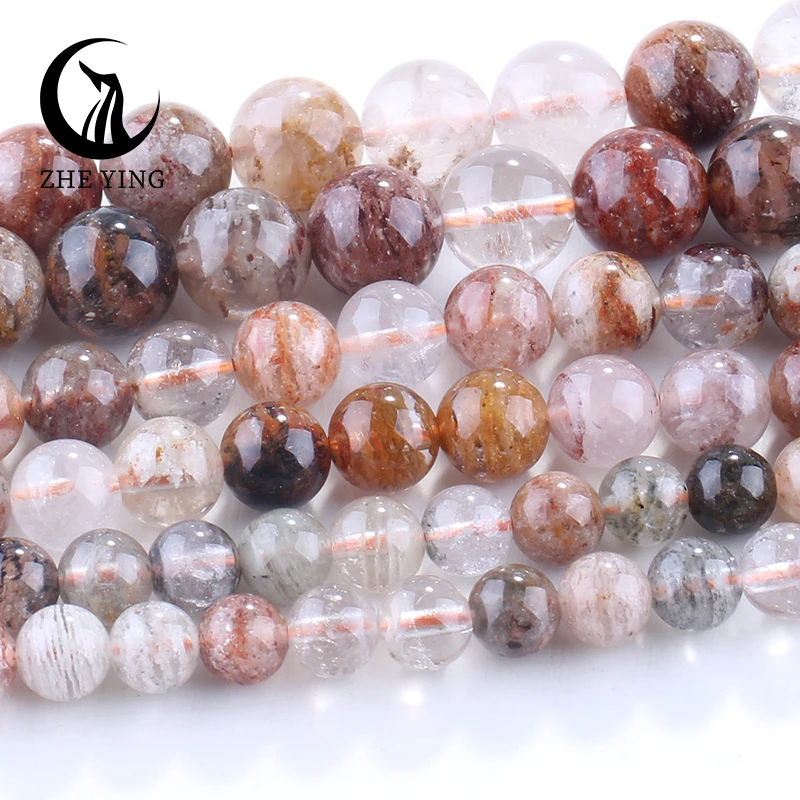 

Natural Stone Beads Layers Mixed Phantom Quartz Round Loose Spacer Crystal Beads Jewelry Making DIY Bracelets Accessory 6 8 10mm