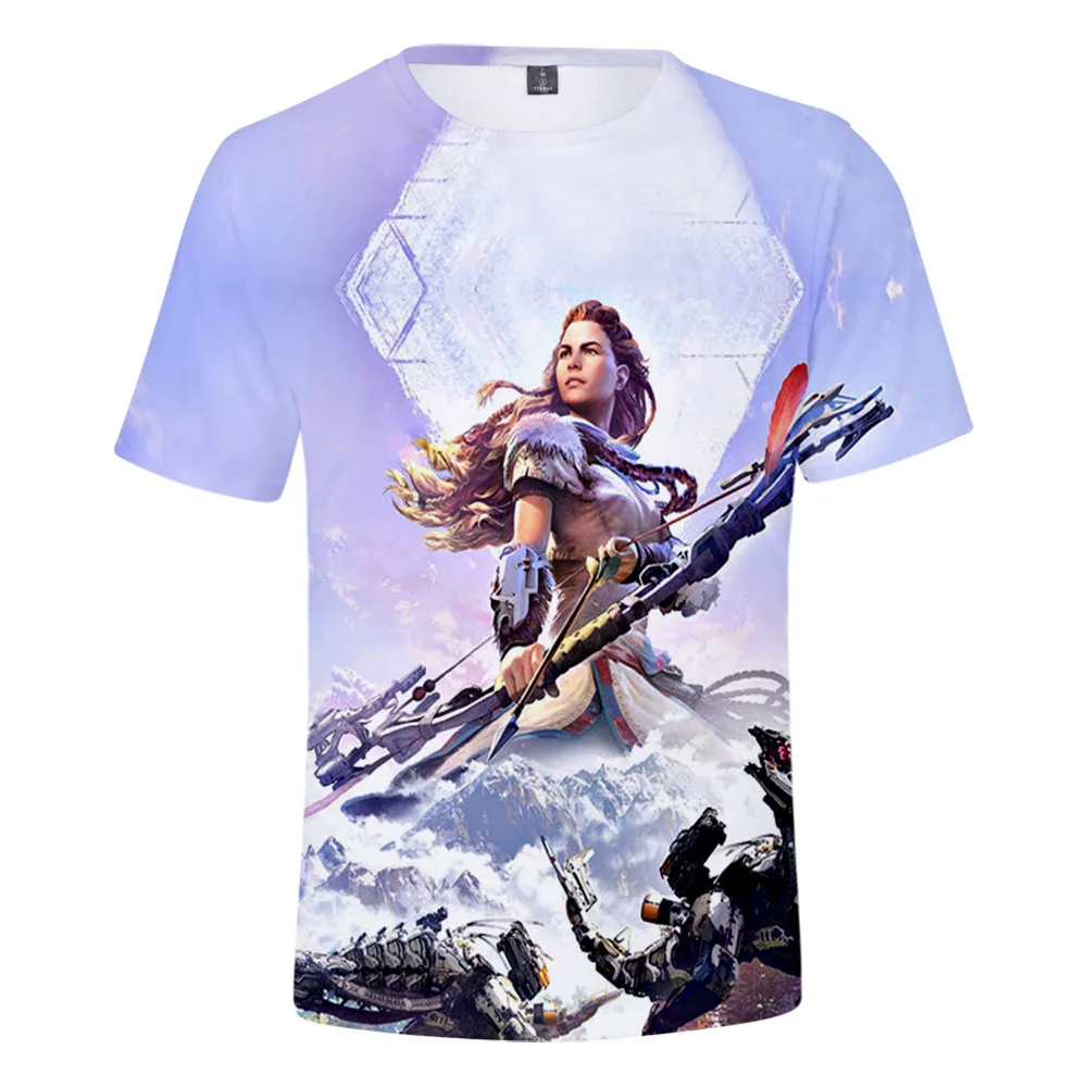 New Horizon Zero Dawn 3D Print T Shirt Men Women Tees Print Fashion New High Quality Short Sleeve Casual T Shirt Oversized