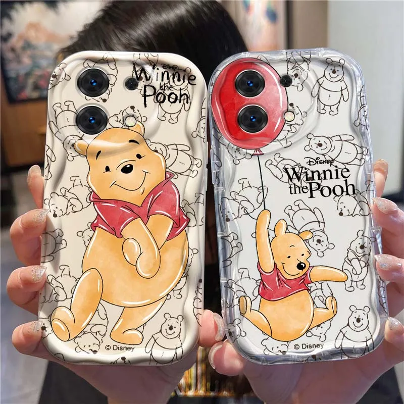 

Pooh Bear Cartoon For Xiaomi Redmi Note 14 13 12 12S 11 10 9 9S 8 Pro Plus 4G 5G Wave Oil Cover Soft Phone Case