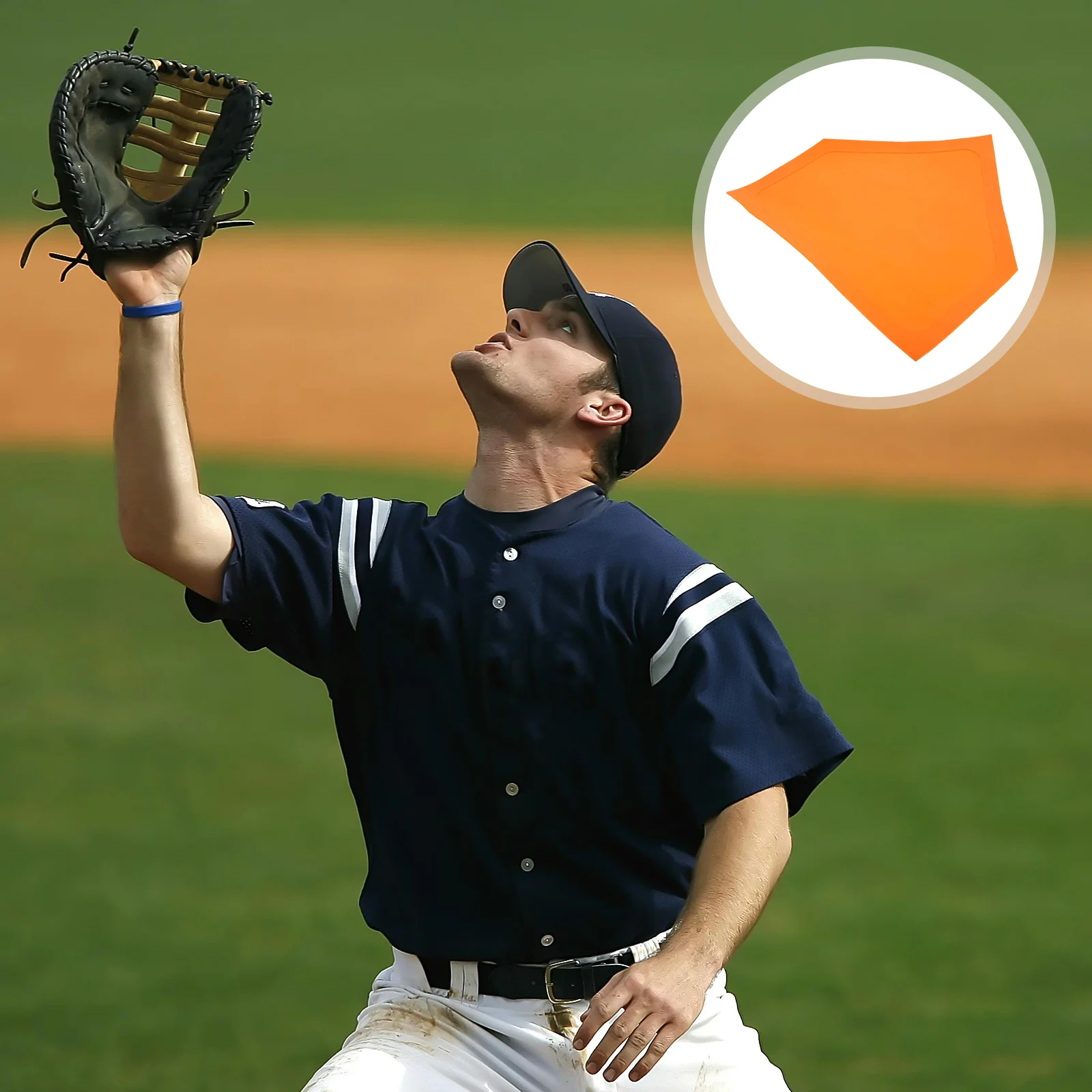 

1pc Portable Baseball Training Plate Durable Tpe Material Lightweight Easy Storage For Youth Athletes Indoor Outdoor Batting