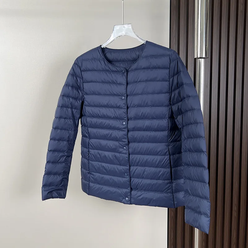 Jaket Komuter Multiwarna Baru Musim Gugur Musim Dingin Wanita Keluaran Baru 2025 Jaket Puffer Wanita Pendek Slim-Fit Hangat Ringan