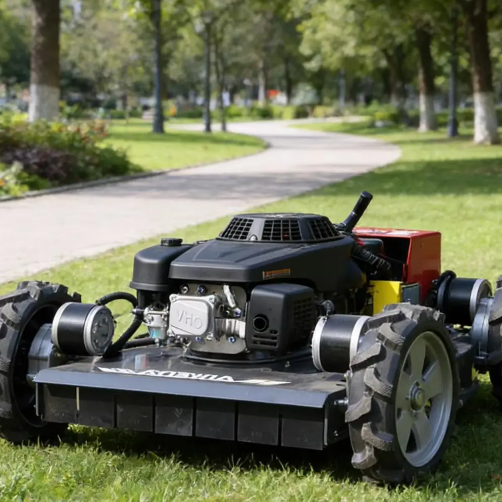 

Customized Flexible Steering Remote Control Lawn Mower Zero Turn Radius Easily Pass Narrow Path and Complex Area flail mower